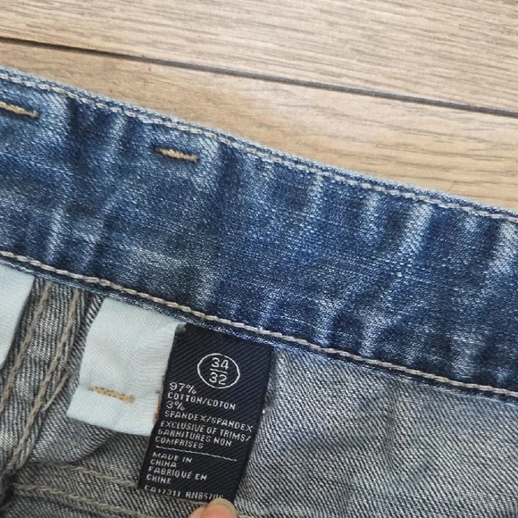 34x32 Buffalo David Bitton Men's Faded Blue Straight Jeans - Picture 3 of 6